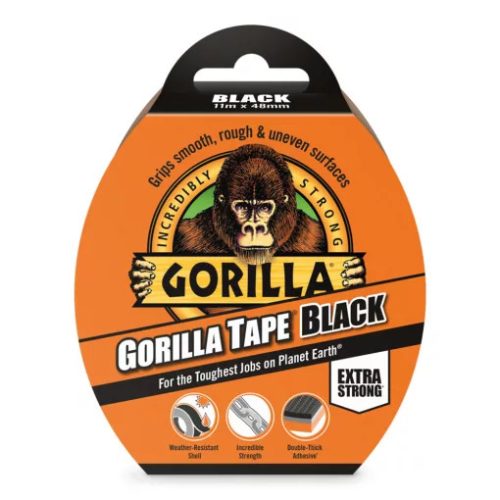 GORILLA TAPE BLACK 11M X 48MM FEKETE EXTRA ERŐS RAGASZTÓSZALAG